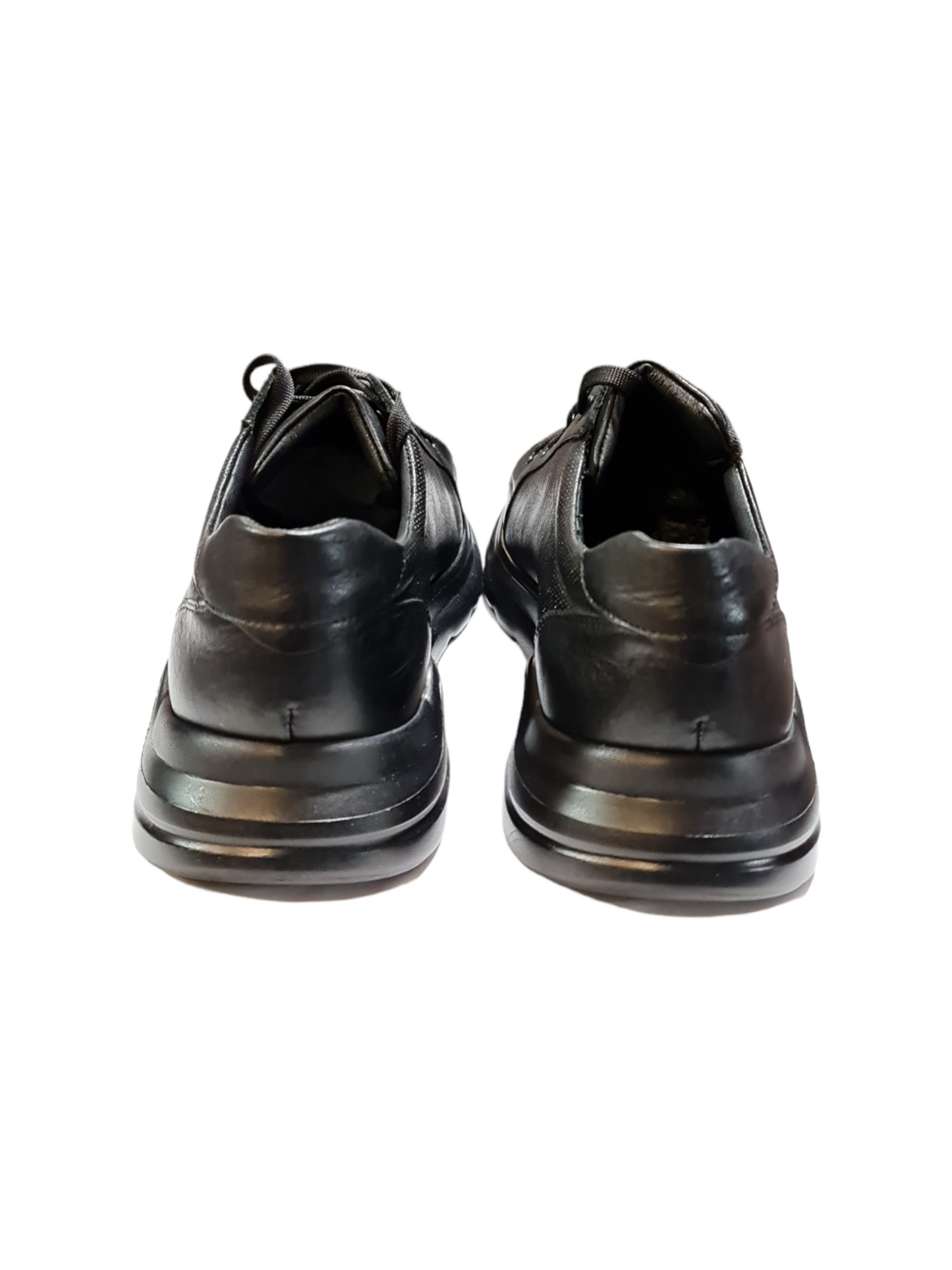 Sneaker negri din piele naturala