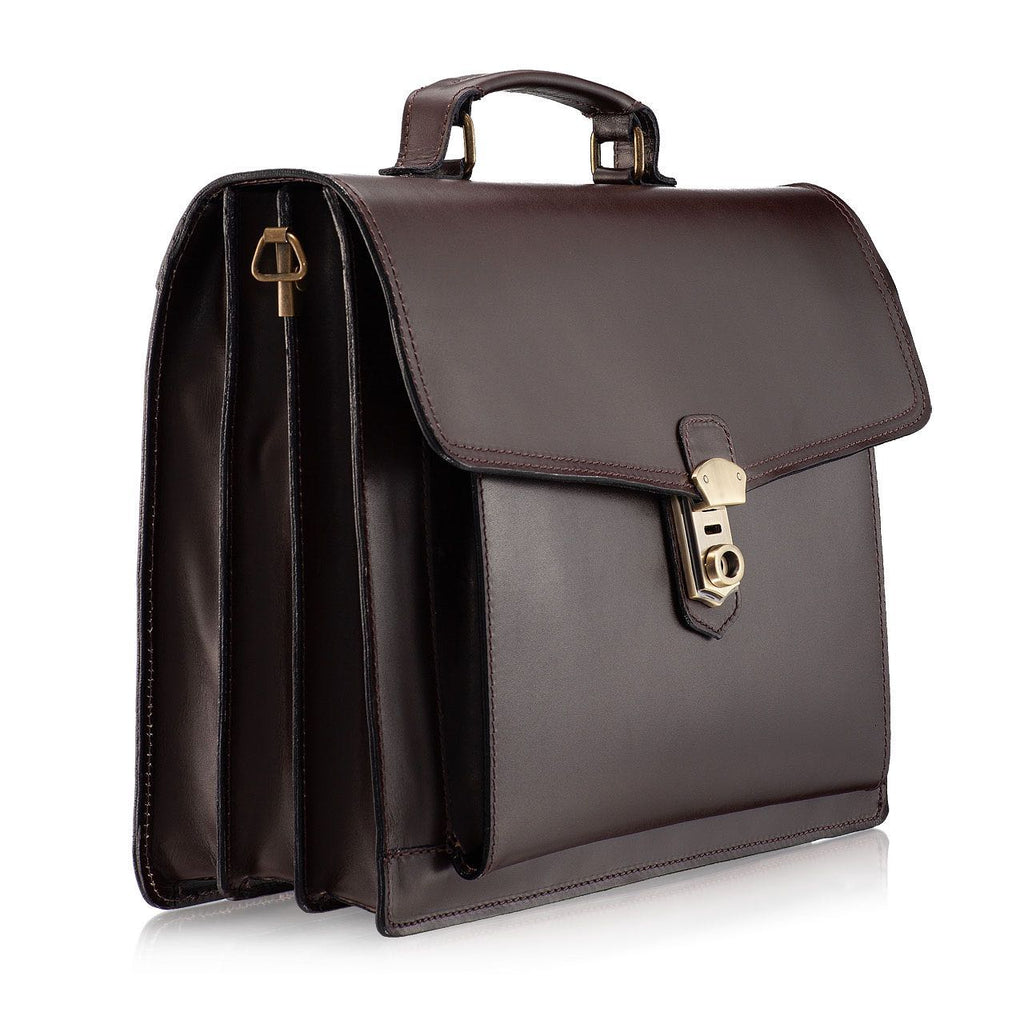 Geanta barbati din piele maro