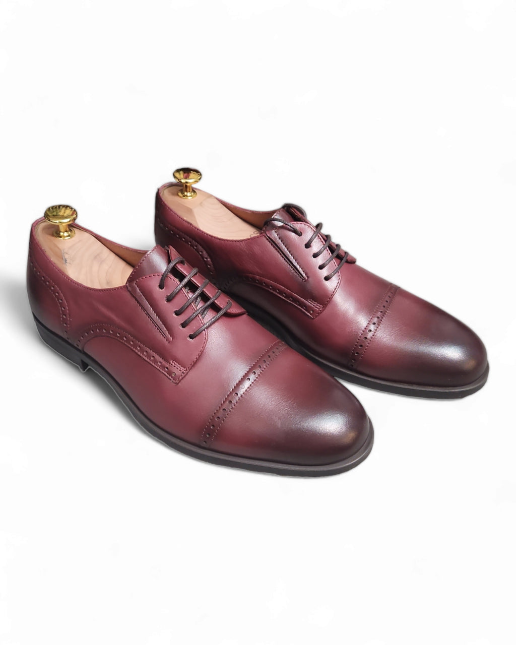 Pantofi bordo clasici barbati