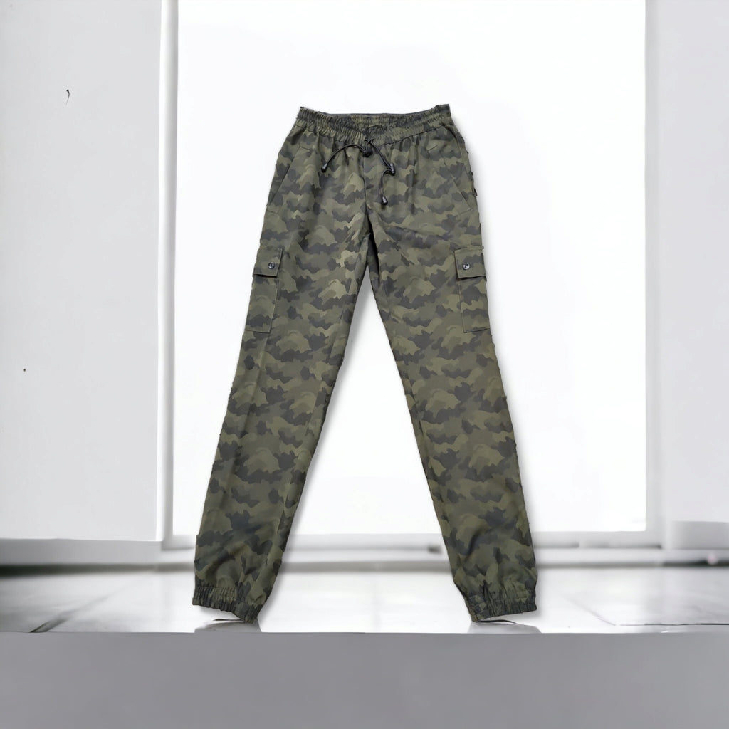 Pantalon cu siret si elastic la terminatie Army