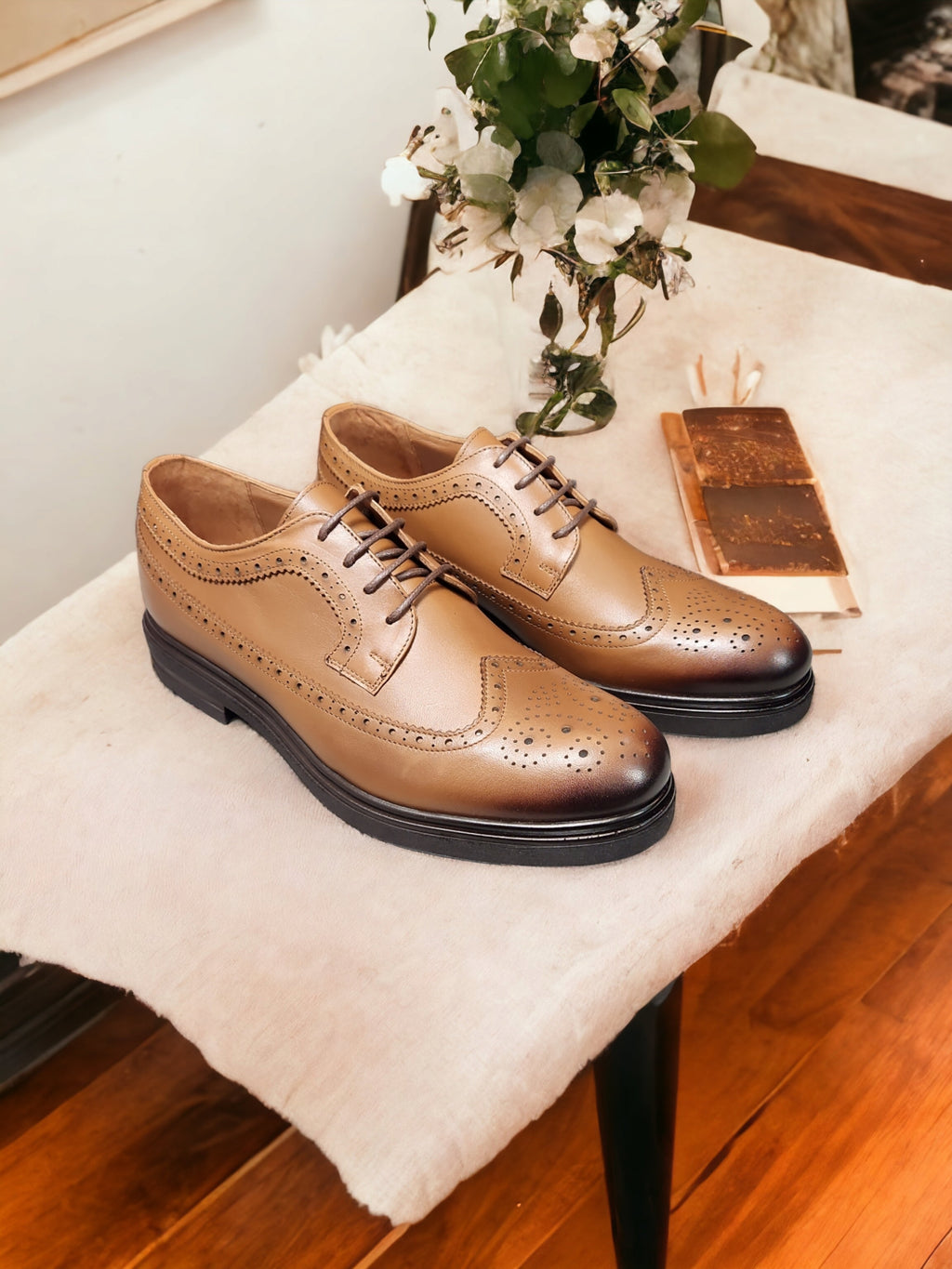 Pantofi Eleganti barbati maro  din piele naturala