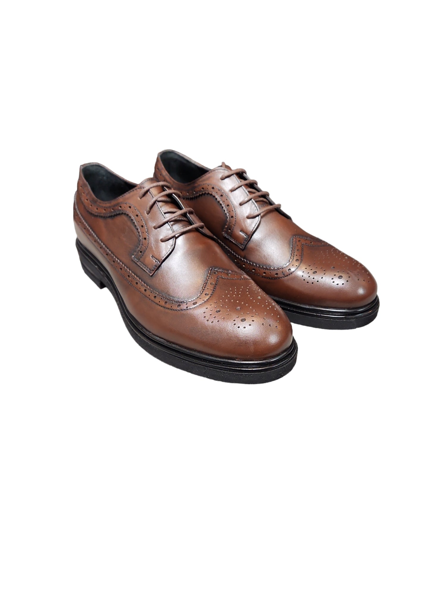 Pantofi Eleganti barbati maro inchis din piele naturala