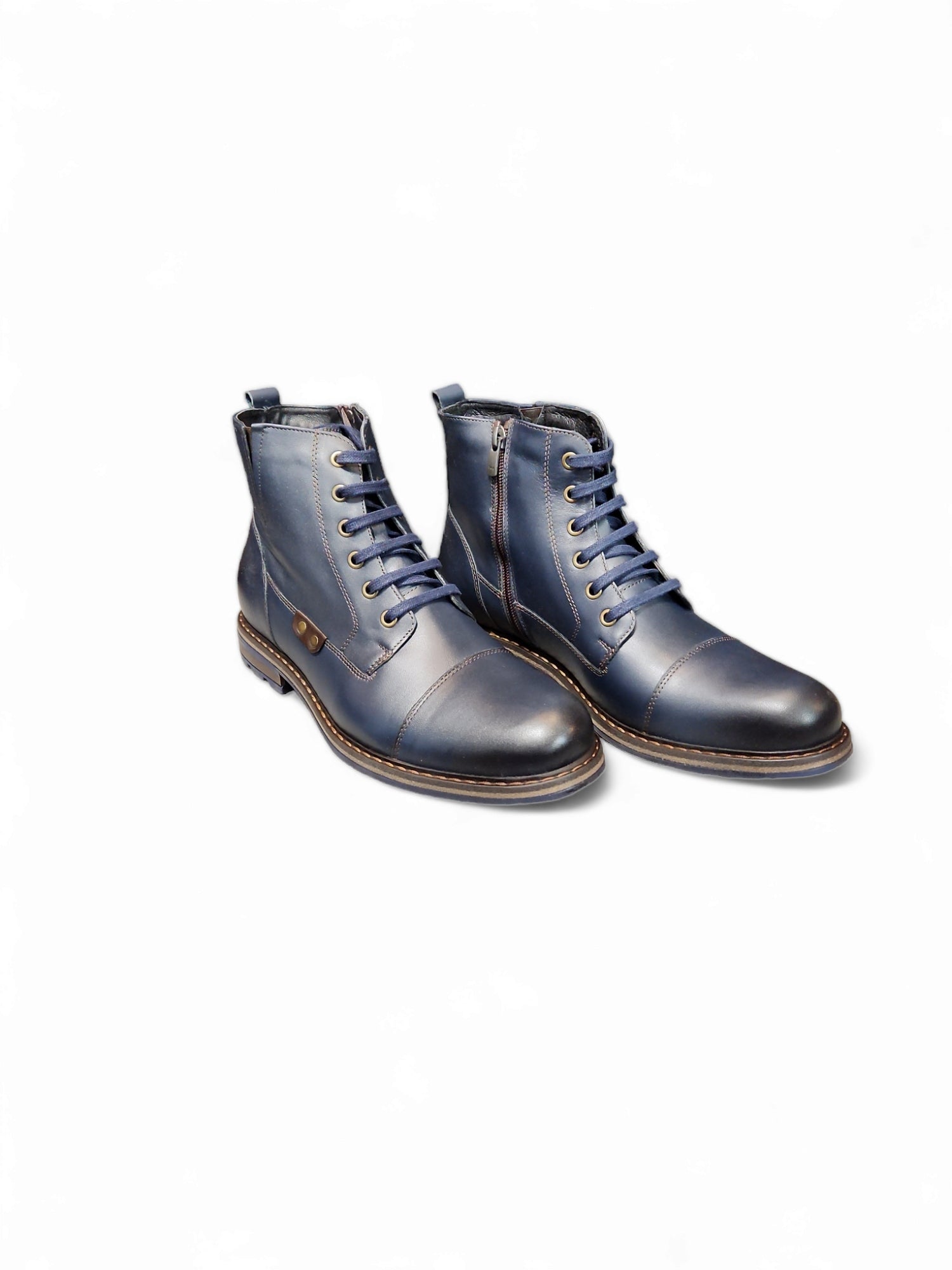 Ghete barbati blue din piele naturala