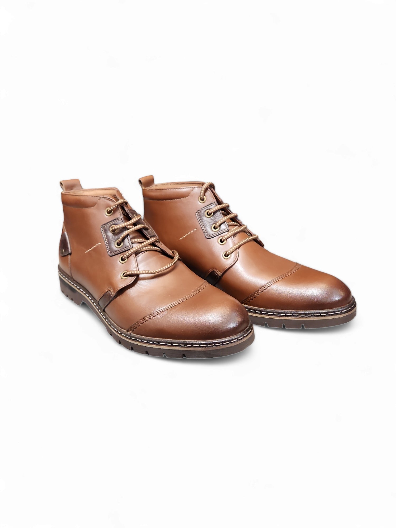 Ghete barbati maro din piele naturala