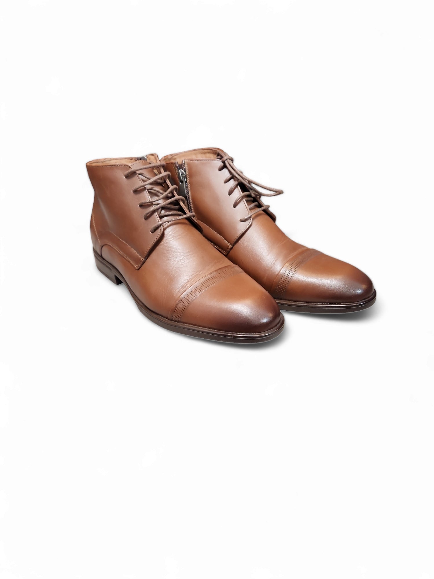 Ghete barbati maro din piele naturala