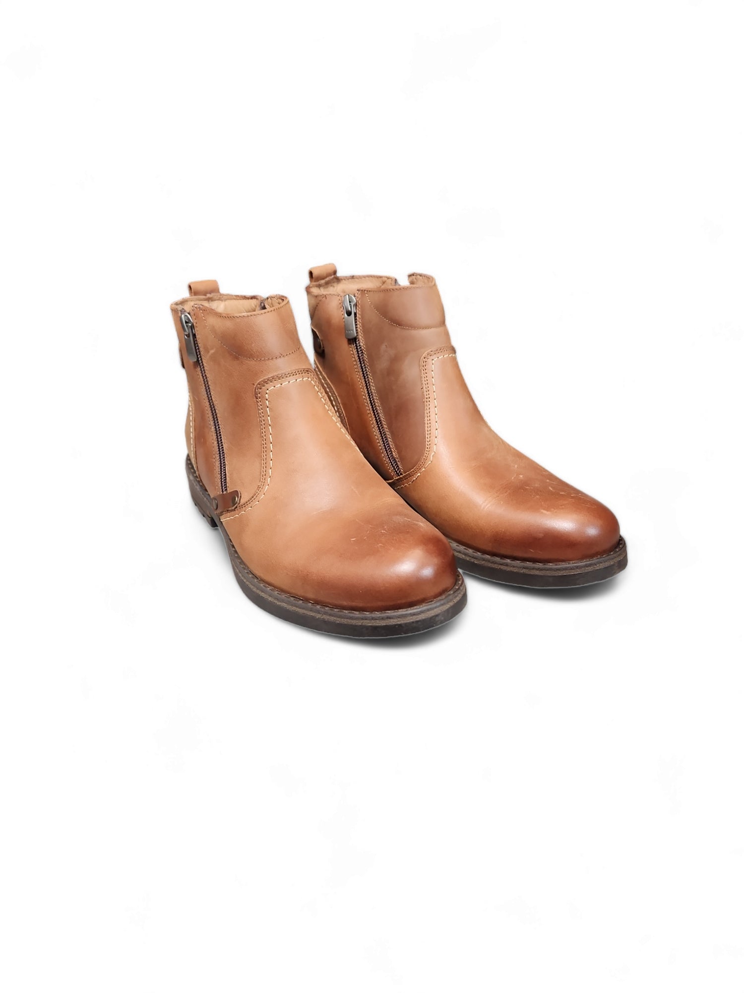 Ghete barbati maro din piele naturala