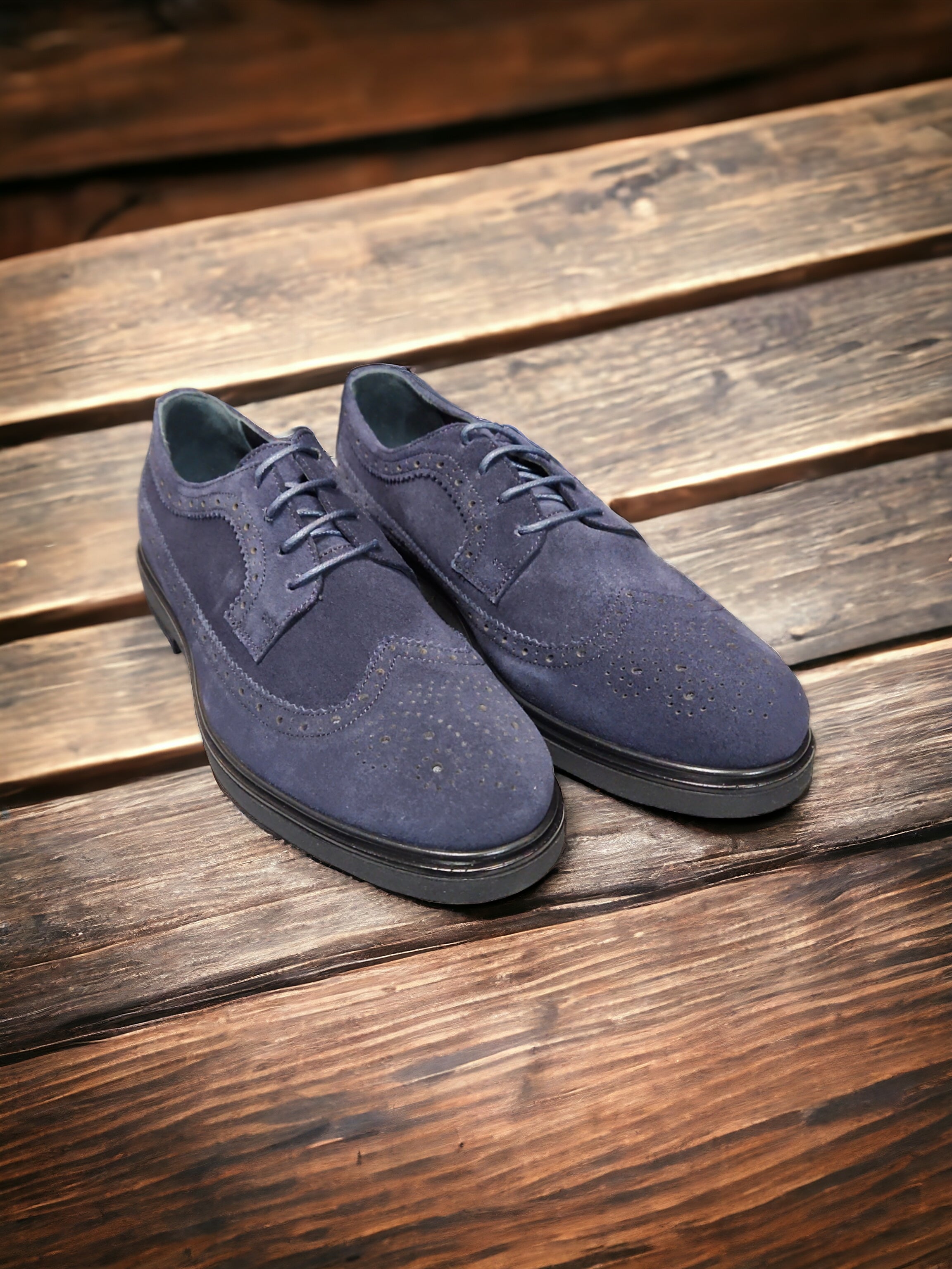 Pantofi  eleganți din piele intoarsa, pentru bărbați