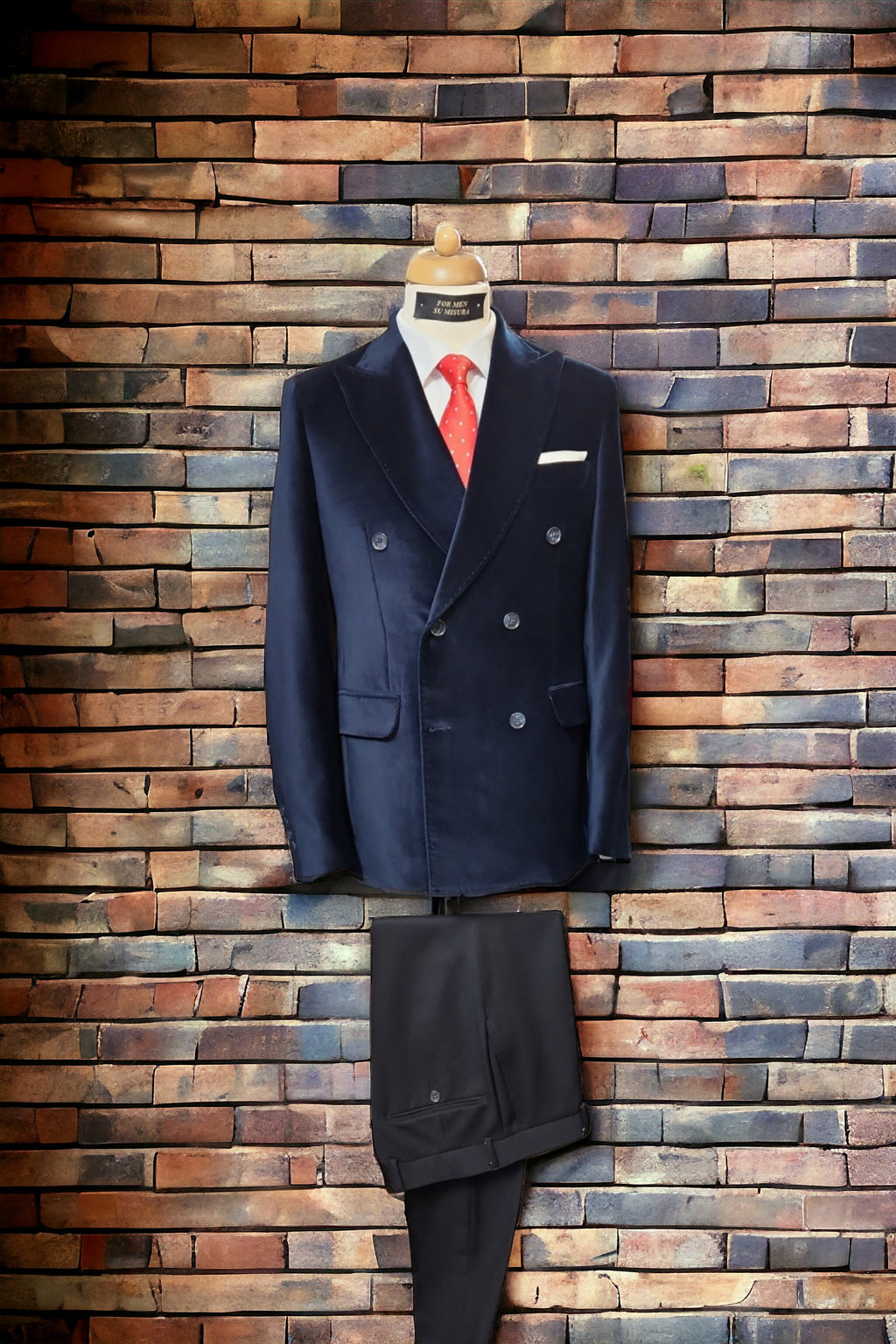 Sacou din catifea cu nasturi la doua randuri Barbati