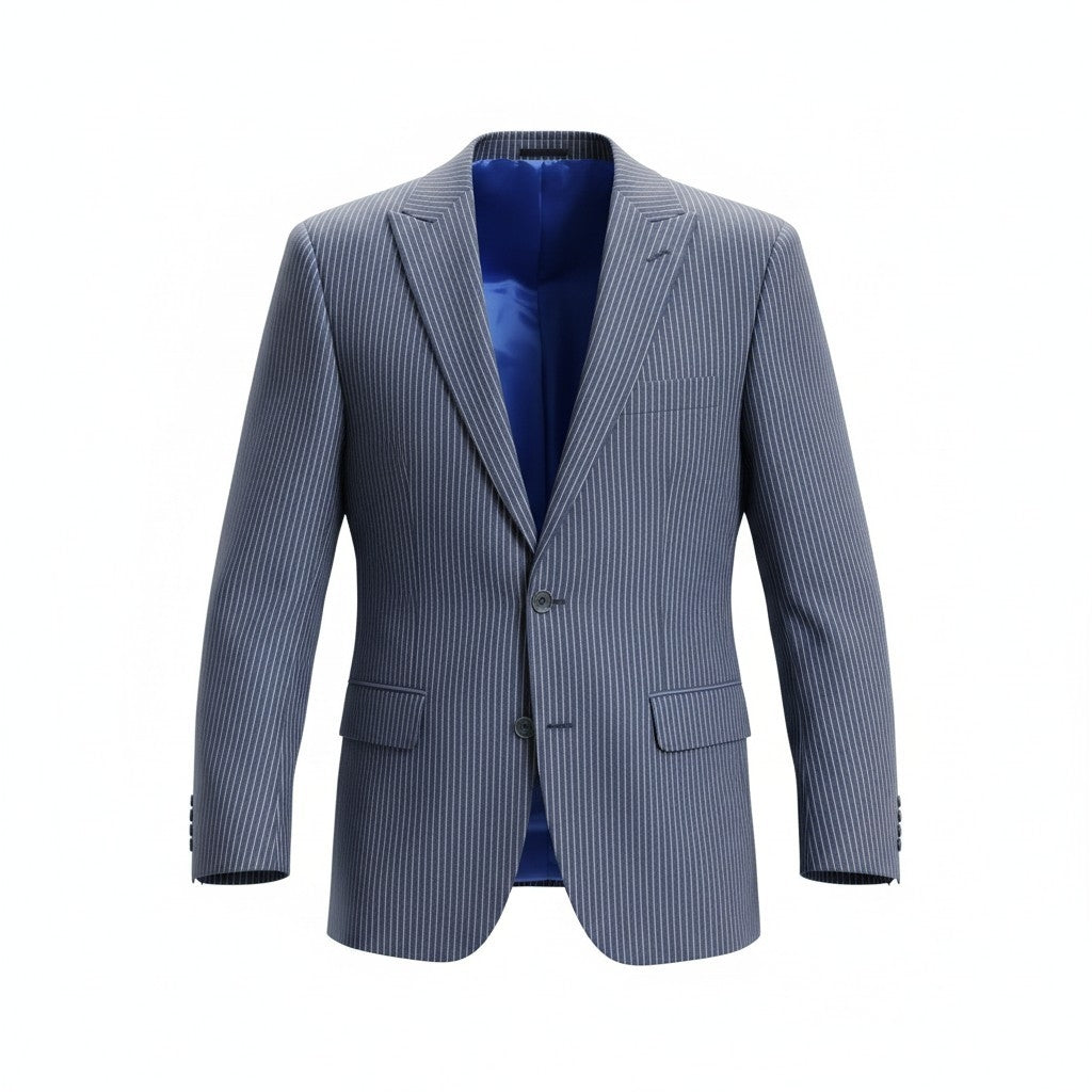 COSTUM BARBATI Albastru cu dungi