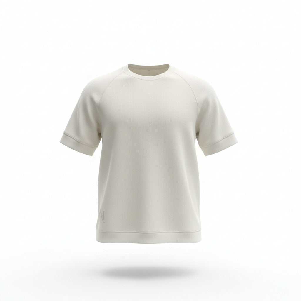 Tricou barbati alb-ivoir oversized