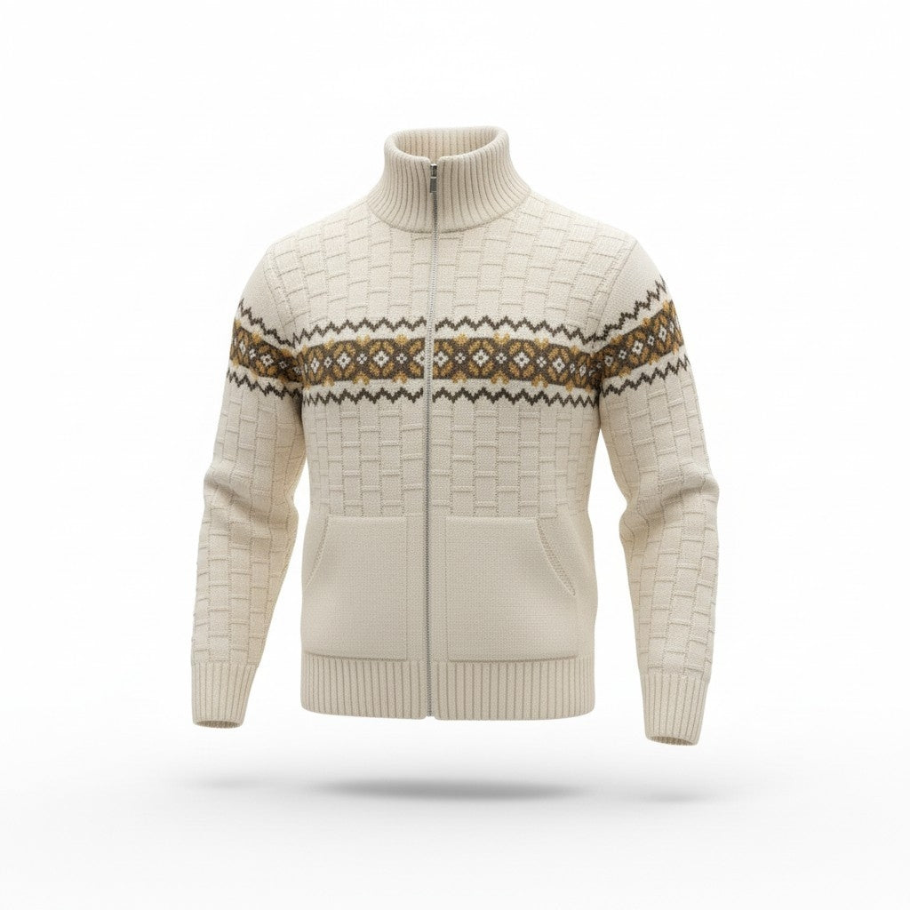 Jacheta groasa din lana cu fermoar