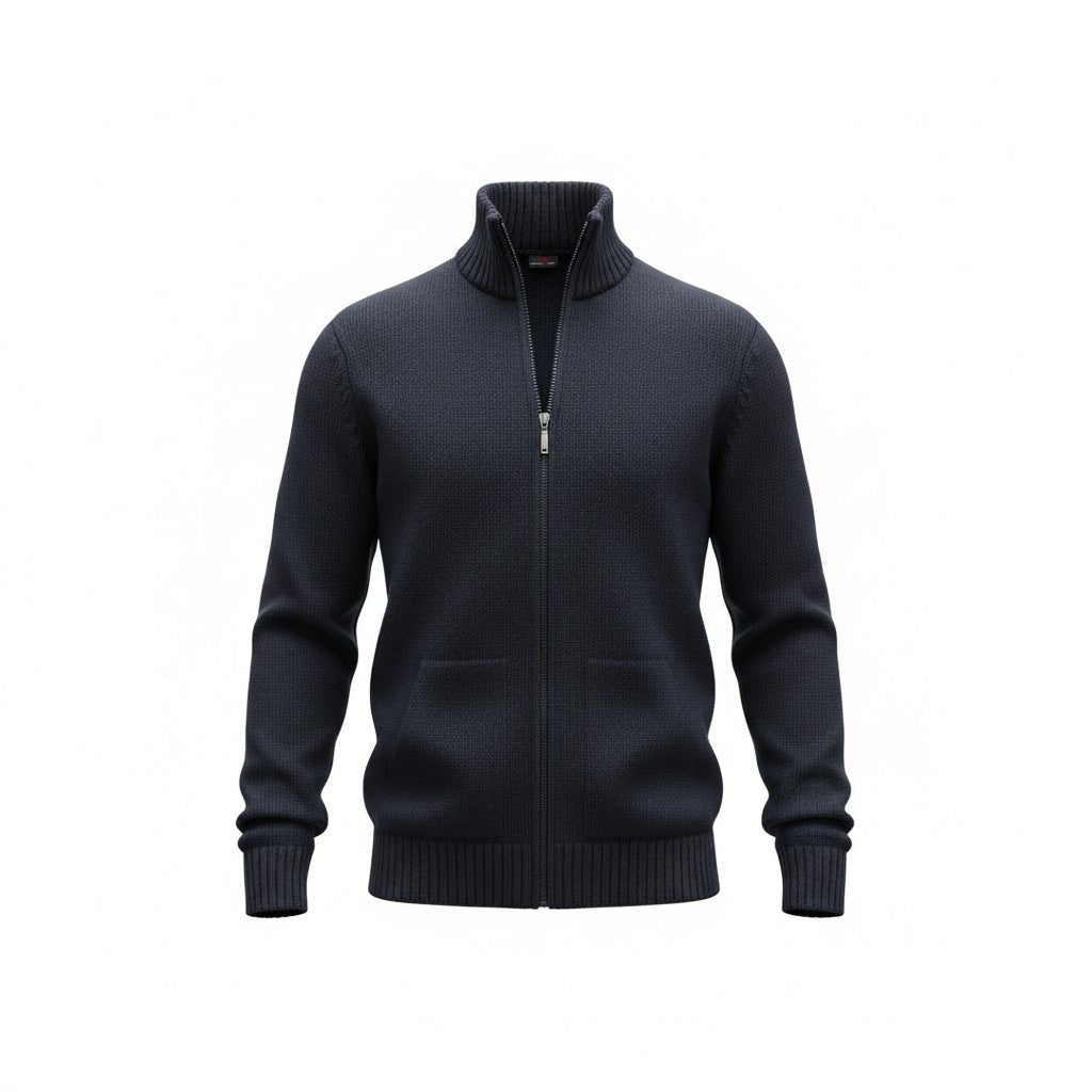 Jacheta groasa din lana cu fermoar