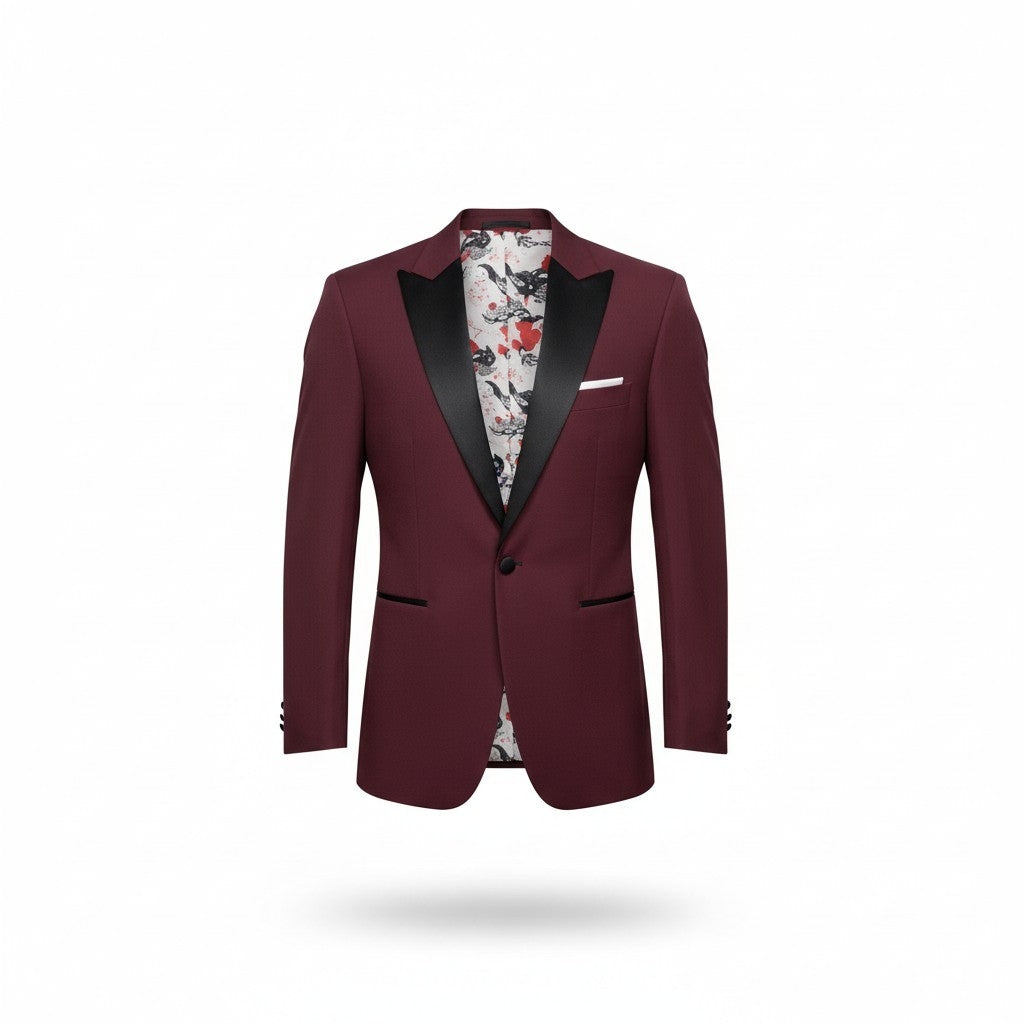 COSTUM CEREMONIE Bordo din Lana 100%