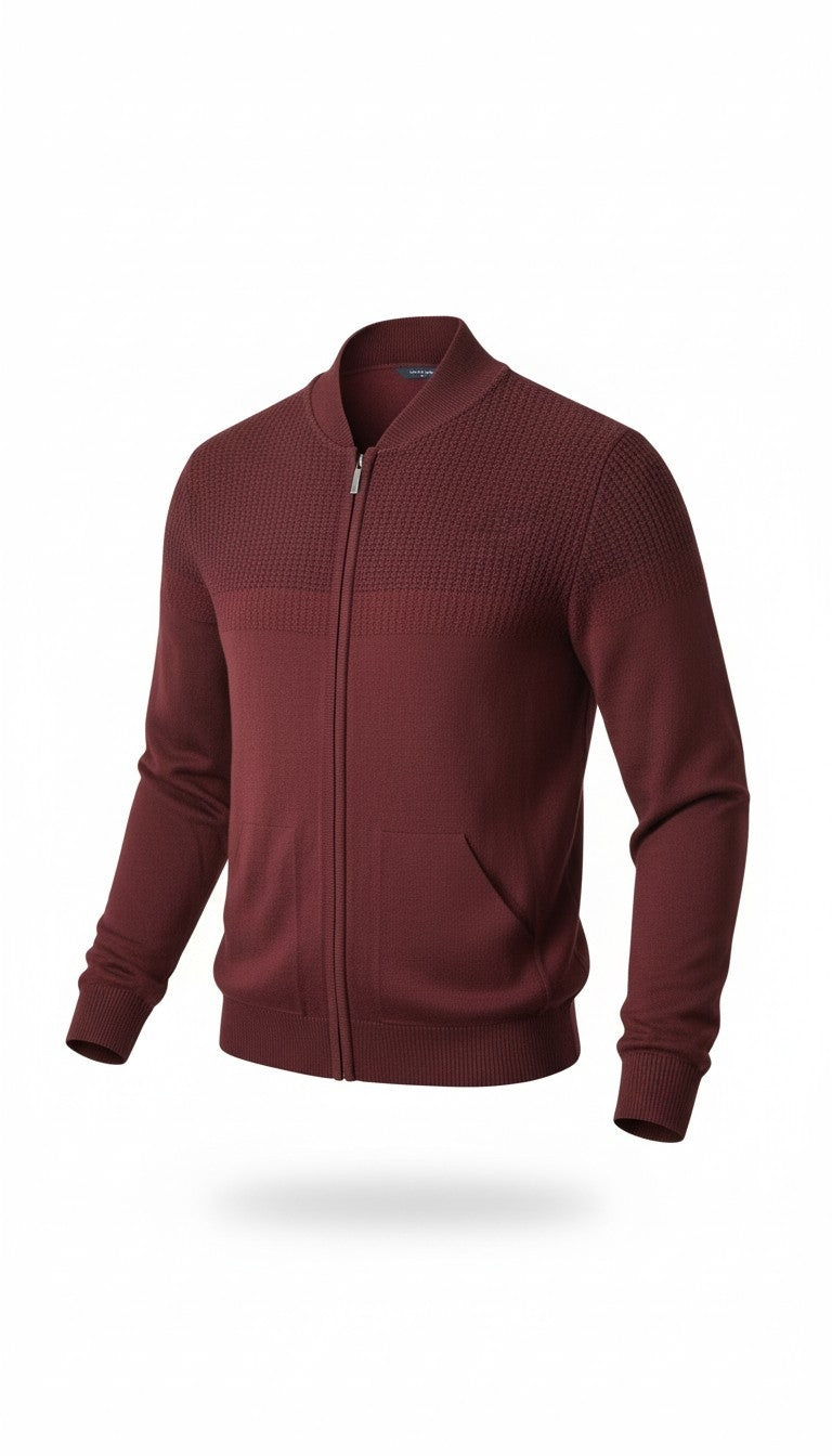 Jacheta Bordo cu fermoar