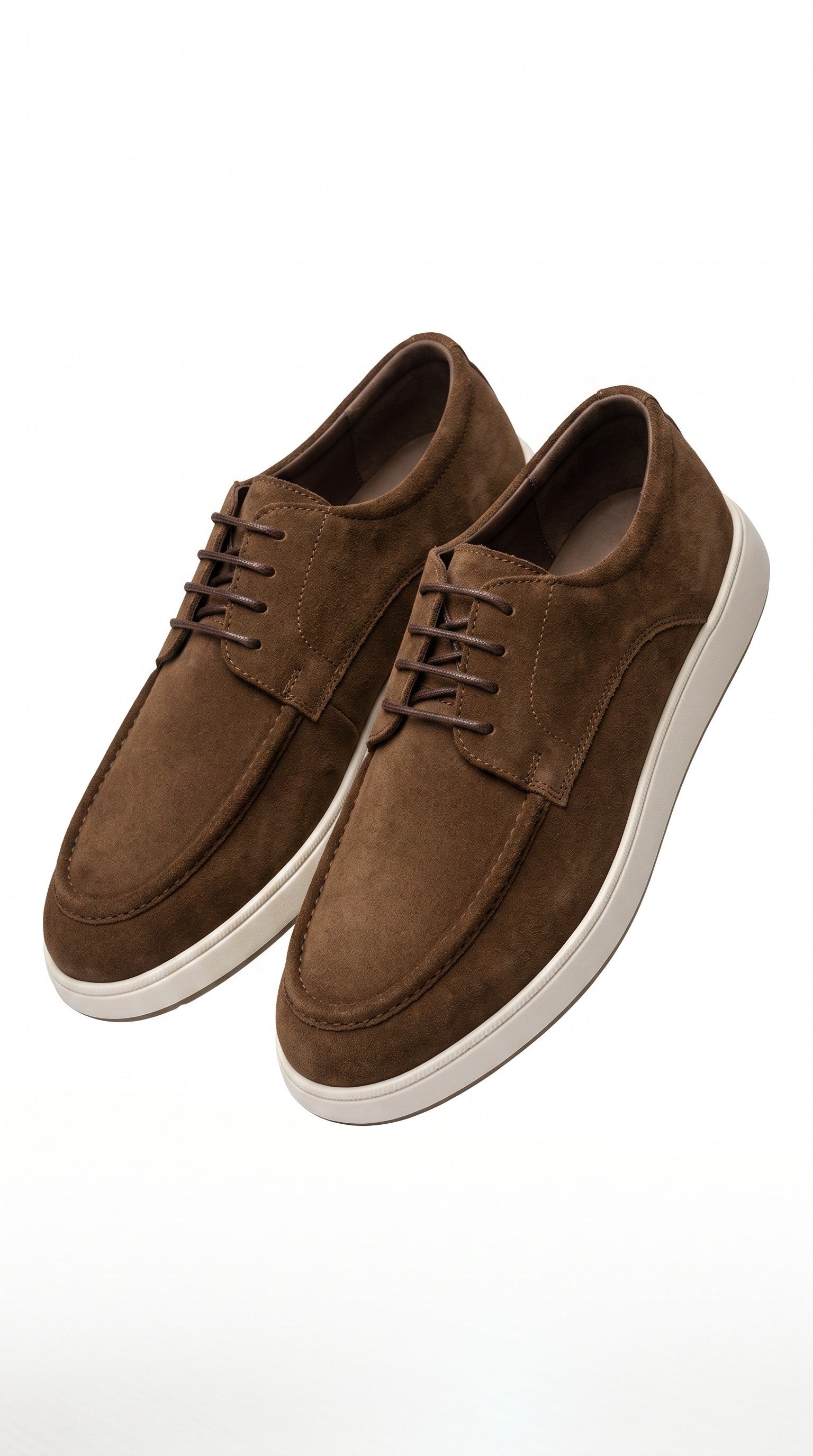 Boat shoes maro inchis piele nabuc