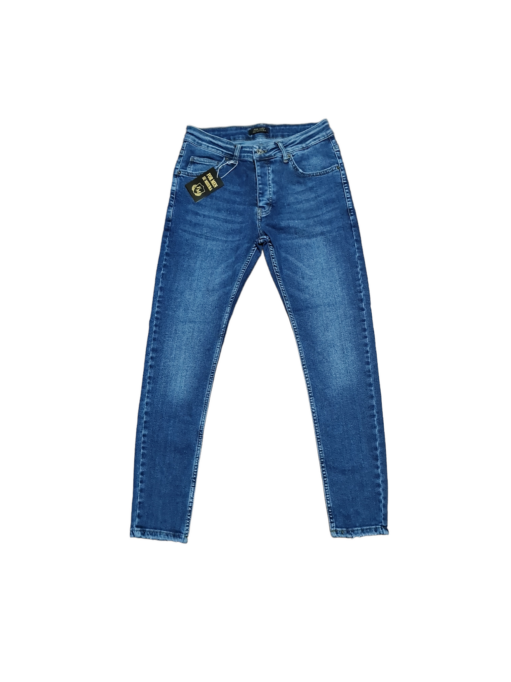 Blugi slim albastru uni