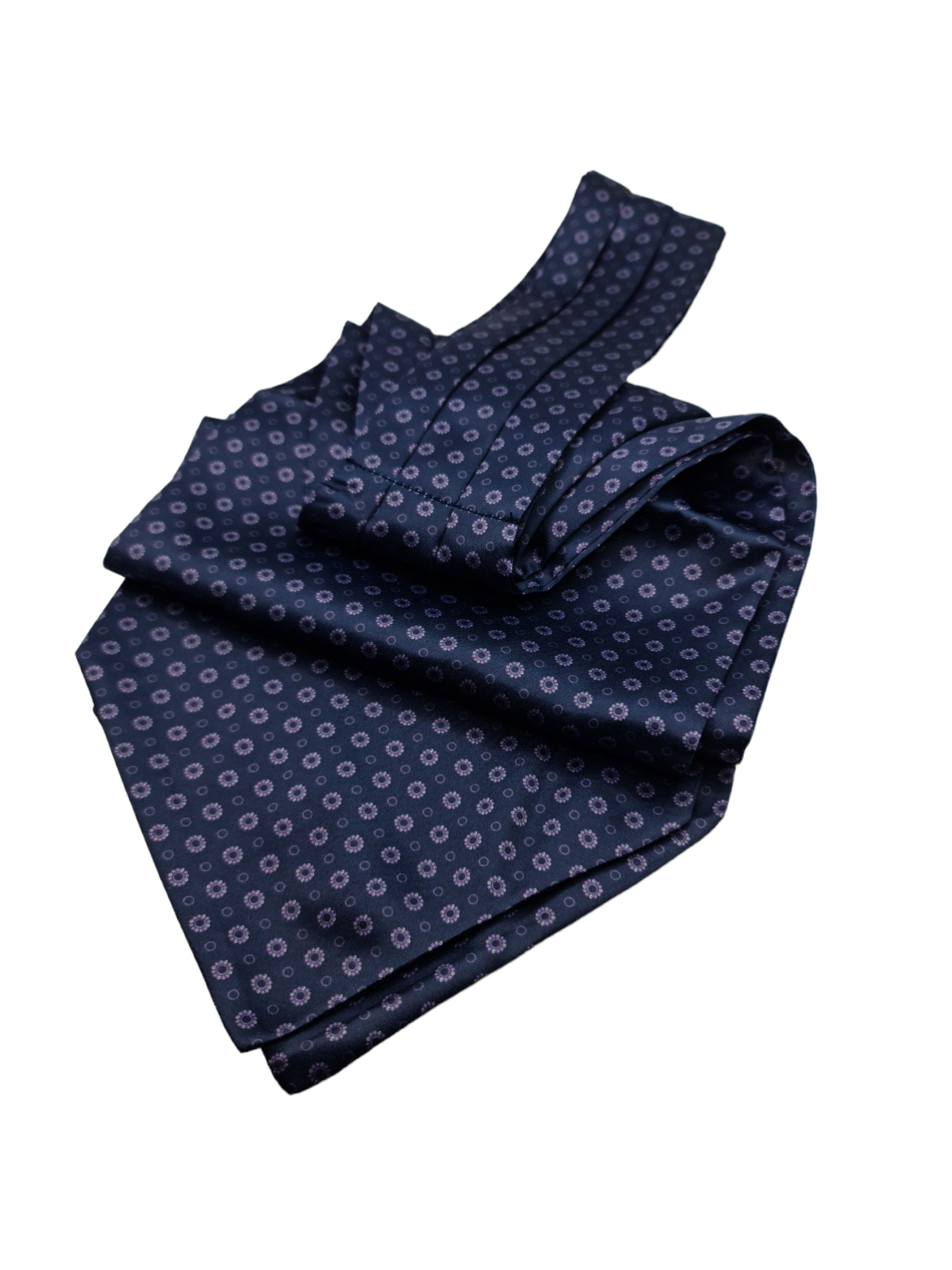 Ascot clasic matase naturala mov print geometric