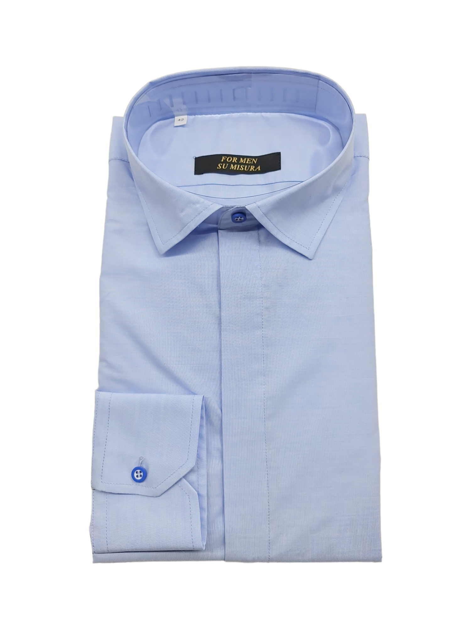 Camasa uni blue deschis